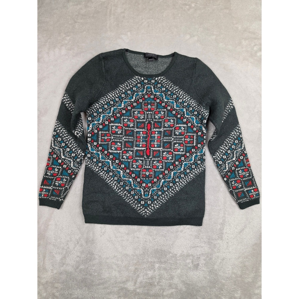 J. Crew Sweater Kids Youth Small 100% Merino Wool Fair Isle Intarsia